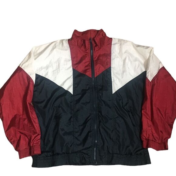 Vintage London Fog Track Jacket Size Small Color Block Nylon Windbreaker - Picture 1 of 14